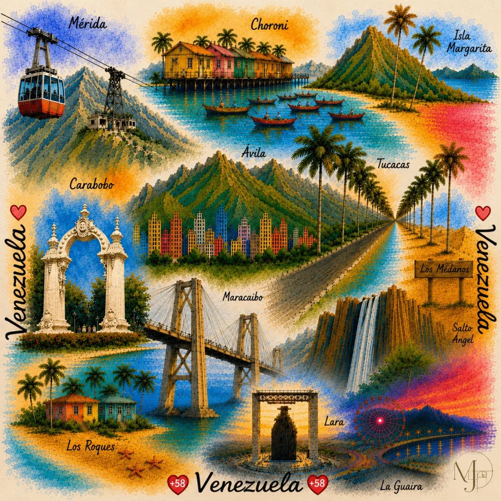 Pañoleta Venezuela en color